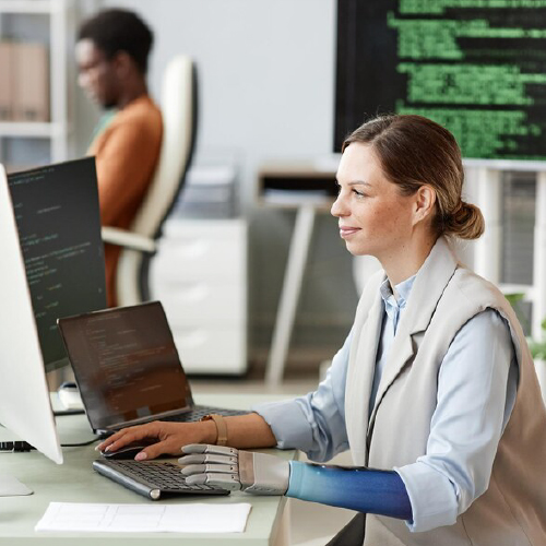 A consultant is doing its work