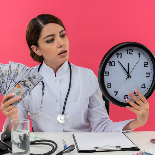 A consultant is doing its work